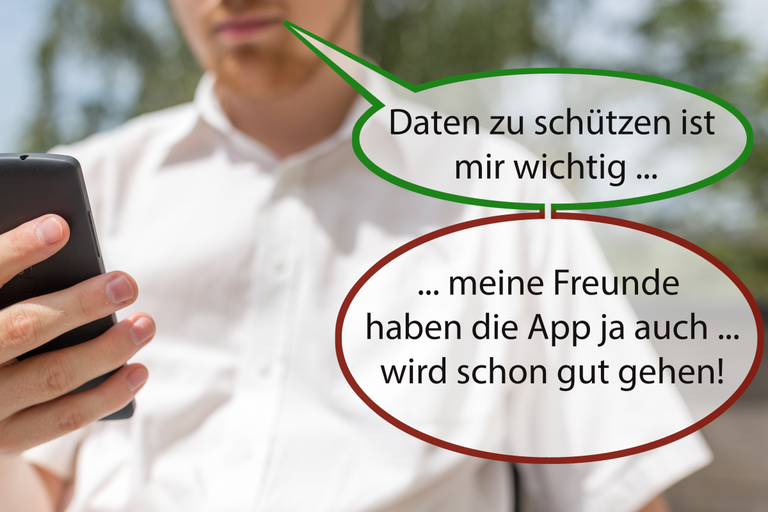 Mann mit Handy